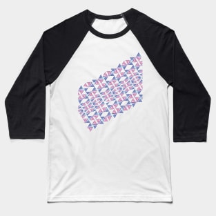 Triangle purple geometric pattern Baseball T-Shirt